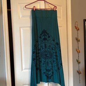 The Third Eye blue maxi skirt, size S/M